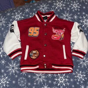 Disney Cars Red and White Jacket with Character Patches